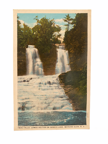 Twin Falls, Lower Hector on Seneca Lake, Watkins Glen New York. Unused Postcard Circa 1915-1930