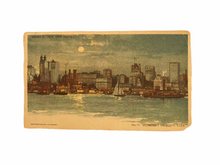 Load image into Gallery viewer, Moonlight on North River Published by Printing Mogul William Randolph Hurst in 1903, Unused