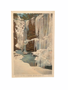 Glen of the Pools in Winter, Watkins Glen New York. Unused Postcard Circa 1915-1930