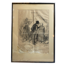 Load image into Gallery viewer, “Would Your Husband Mind” Lithograph by Honore Daumier