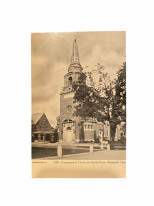 Congregational Church and Parish House, Naugatuck, Connecticut Undivided Back Unused Postcard Circa 1901-1907