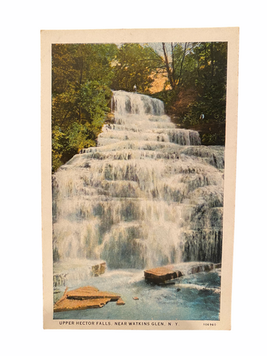 Upper Hector Falls, Near Watkins Glen New York. Unused Postcard Circa 1915-1930
