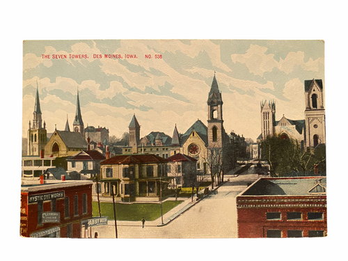 The Seven Towers, Des Moines Iowa. Unused Postcard Circa 1907-1915